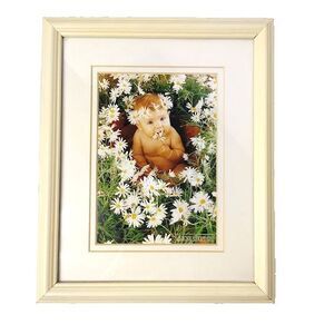 Anne Geddes "Baby in Daisies" Framed Print Picture 9x11 Frame 6.5 x 4.75 Picture